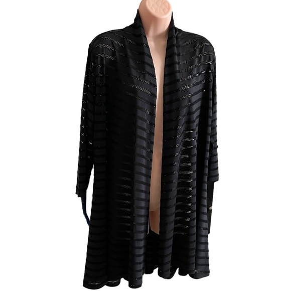 Vivian Wong open front  Black Duster  - Size Large - Picture 3 of 10